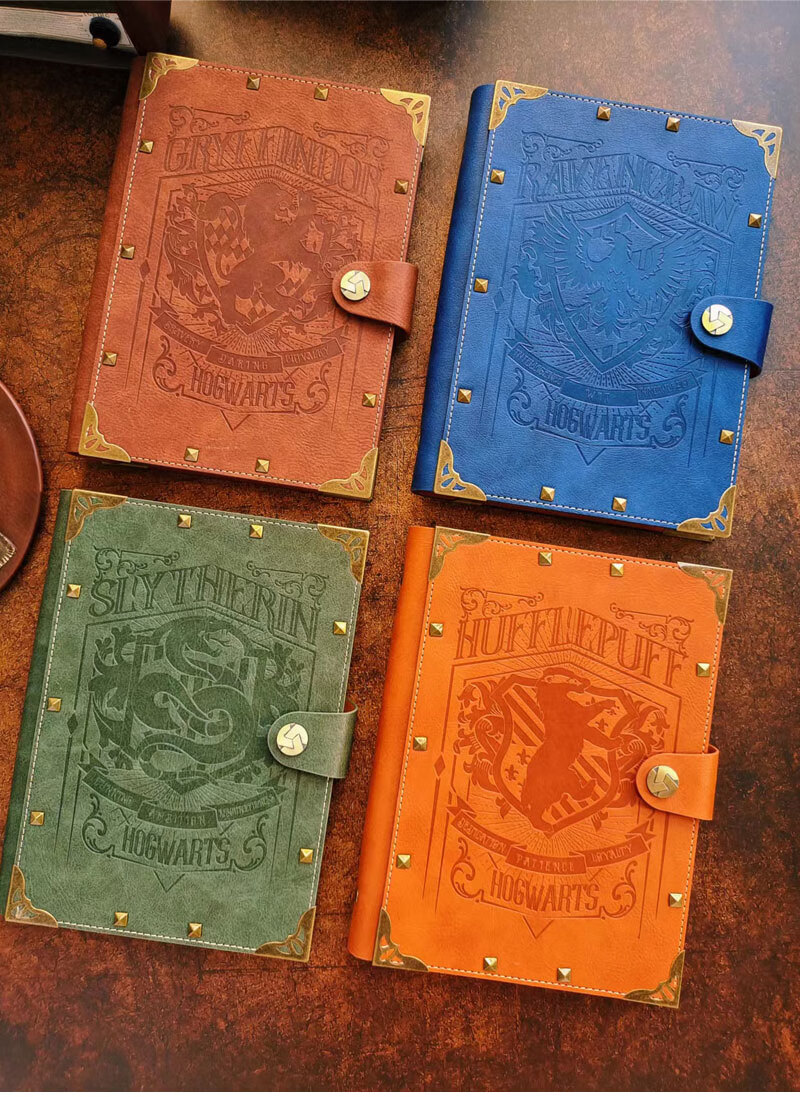 哈利波特手账本 赫敏马尔福周边联名斯莱特林本子电影主题活页笔记本