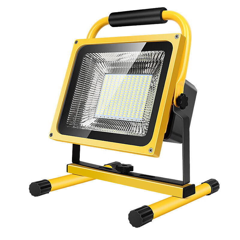 led充电投光灯超亮工地灯户外照明夜市地摊太阳能手提探照应急灯48珠