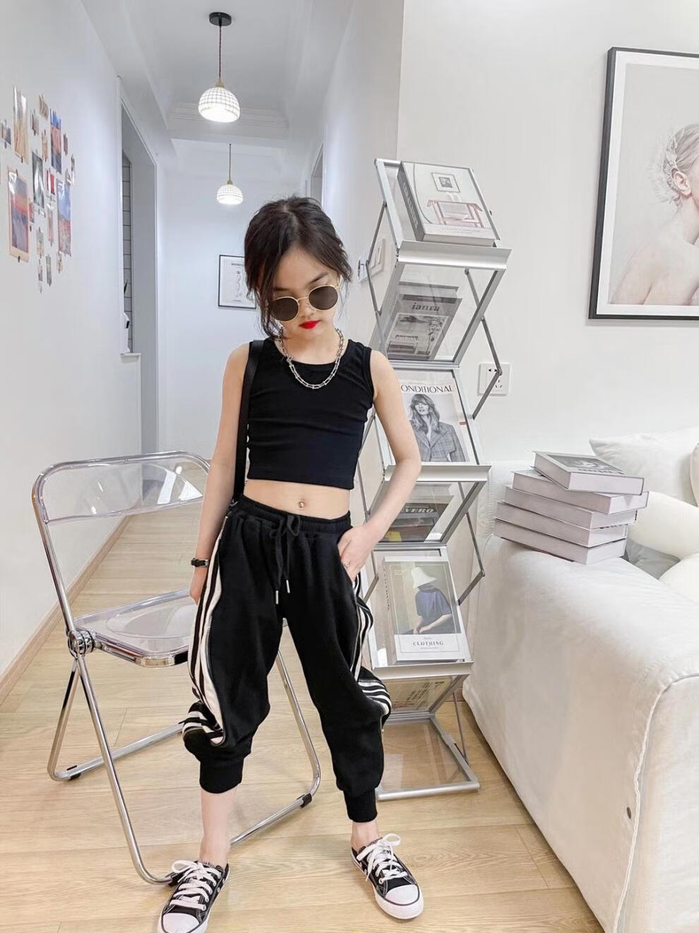 颜随女童小背心儿童运动内衣57912岁女大童打底女孩15学生吊带内穿