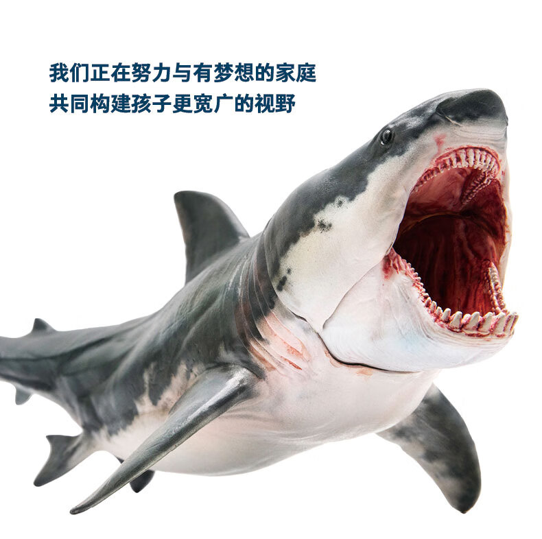 巨齿鲨模型pnso恐龙大王成长陪伴模型15巨齿鲨巴顿可开口