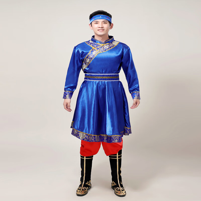 迪牧欧蒙古服装男民族服装男蒙古舞蹈演出服打鼓内蒙古摔跤骑马舞台