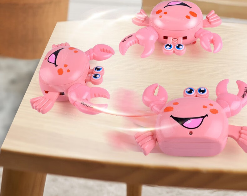 元旦礼物儿童电动仿真螃蟹抖音网红动物会走路爬娃会动玩具音乐婴儿