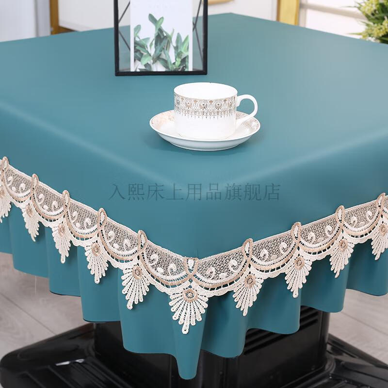 方桌布四方桌正方形桌布烤火桌子罩套防水防油桌布方桌罩免洗防烫pvc