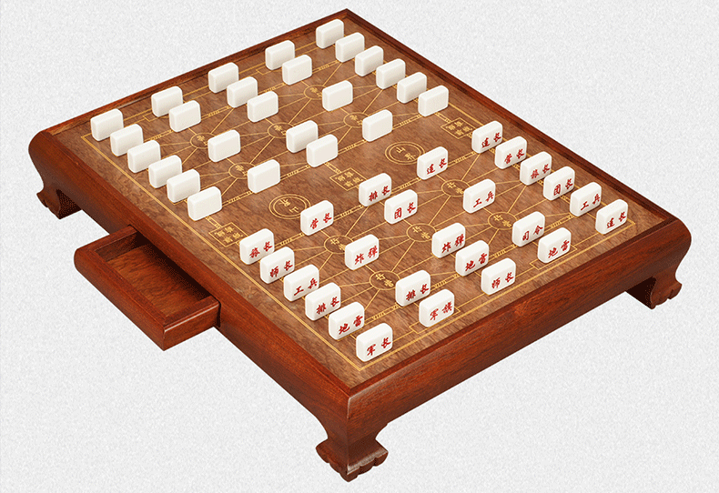 军旗陆战棋御圣陆战棋军棋套装两国大战棋紫椿木棋桌2人军旗儿童游戏