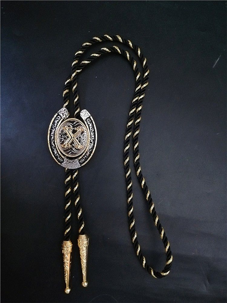 新品波洛领结马术波洛领带男女新款礼金银字母姓氏领结马蹄形韩版领绳