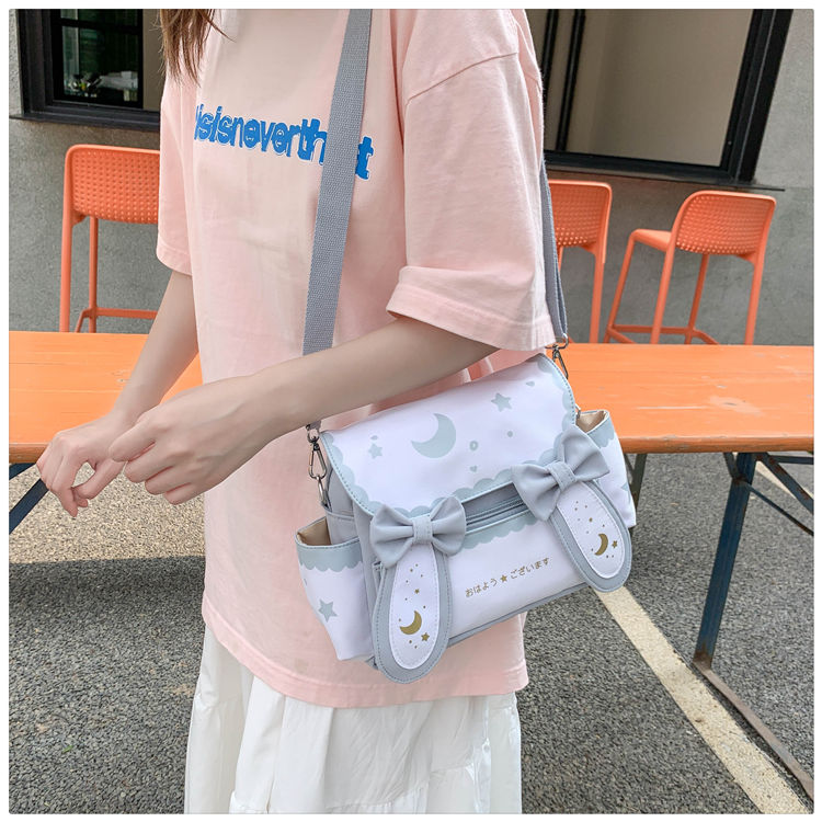 女士包包年轻ins可爱帆布包包女斜挎日系制服包少女百搭学生蝴蝶结单