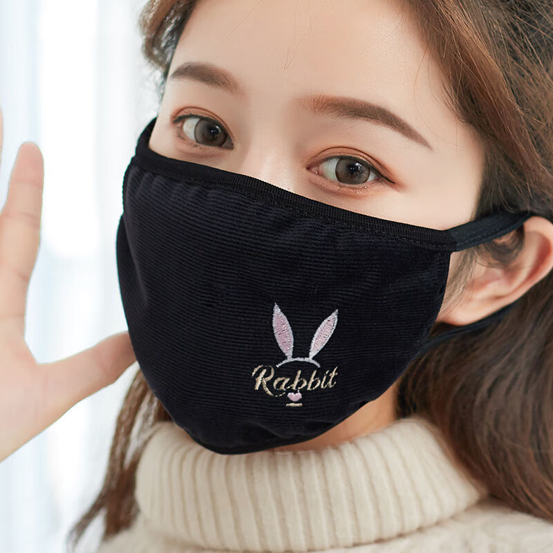 lucaly新品加大口罩男女口罩女秋冬季保暖防寒加大加厚透气冬天户外