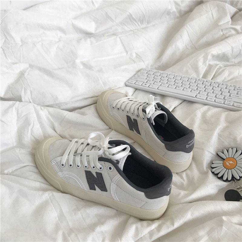 ins港风板鞋女韩版ulzzang复古原宿n字开口笑帆布鞋情侣休闲鞋潮af