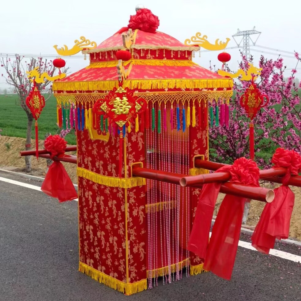 拓柳【轻奢高端】花轿中式婚礼喜轿结婚迎新娘轿子八抬大轿歩撵婚庆