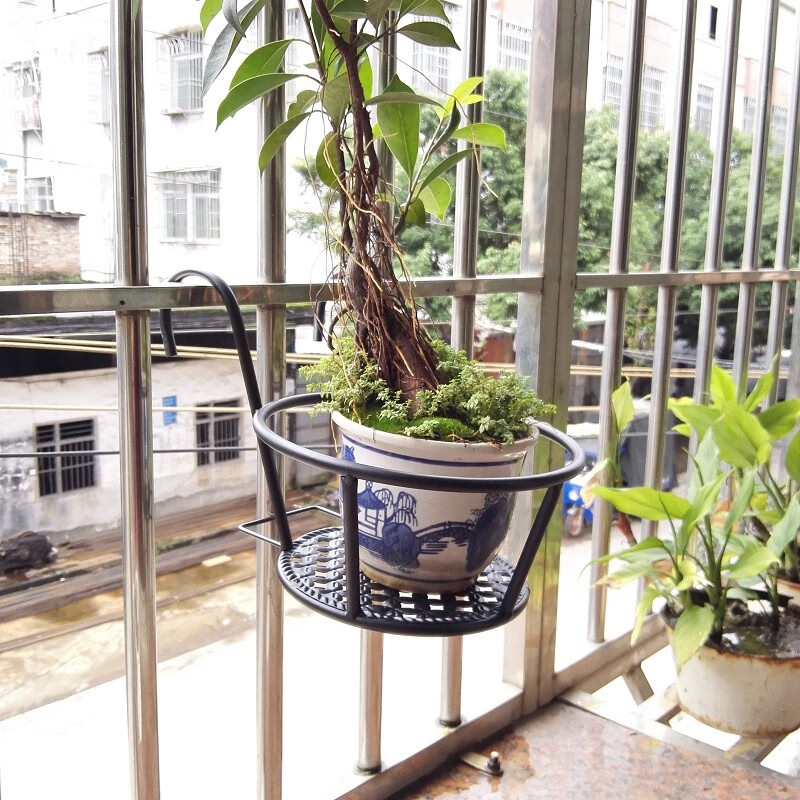 阳台花架挂式 阳台花盆挂架 花架 阳台悬挂 栏杆花架 特大花架子家用