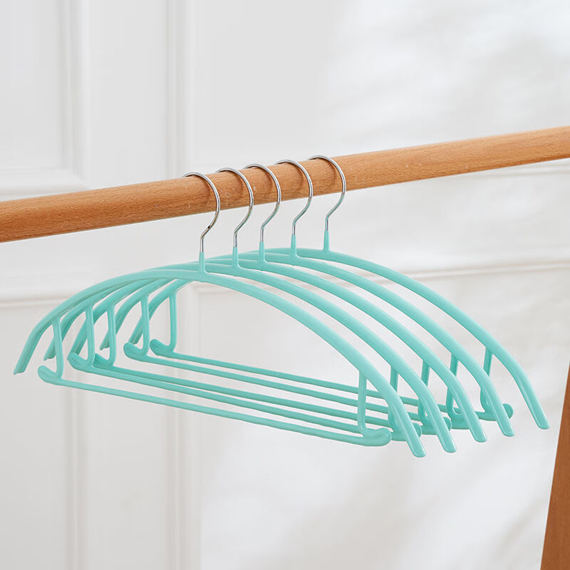 环保衣服架衣撑成人衣架塑料衣挂衣服挂学生803半圆浸胶衣架灰10个装