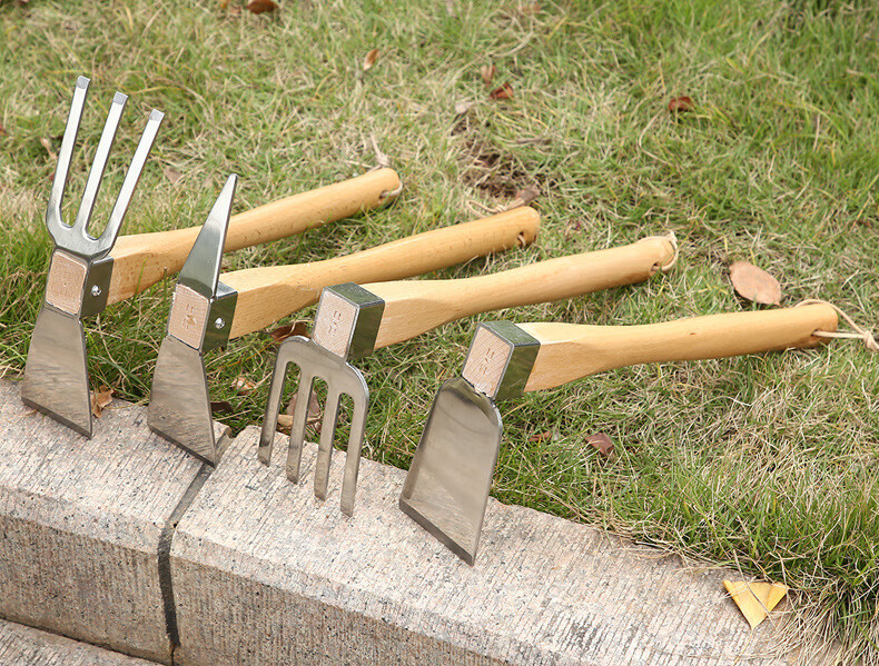 种菜工具农具园艺锄头挖土耙铲子锄锹除草不锈钢铲子园艺锄头长约38cm