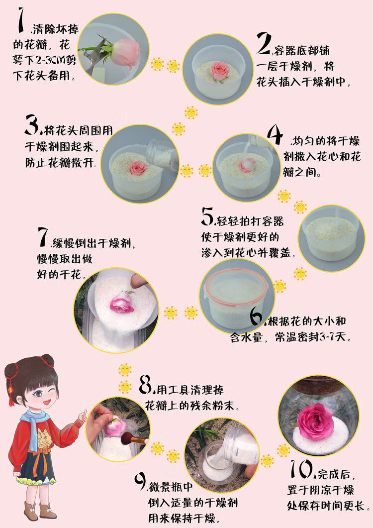 鲜花干燥剂雀鹊硅胶粉立体干花diy永生花植物标本1kg干燥沙重复用1000