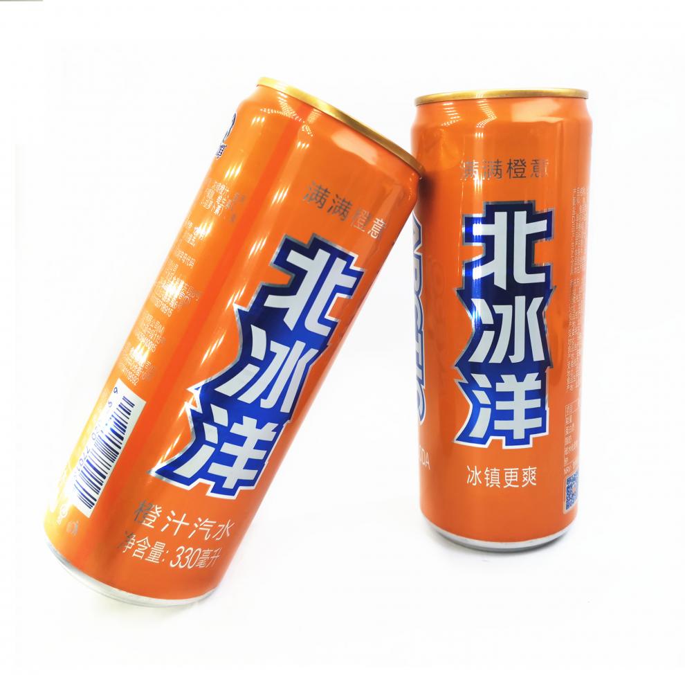 北京老北京风味橙汁 北冰洋桔子味汽水 330ml*24罐装易拉罐装 桔汁24