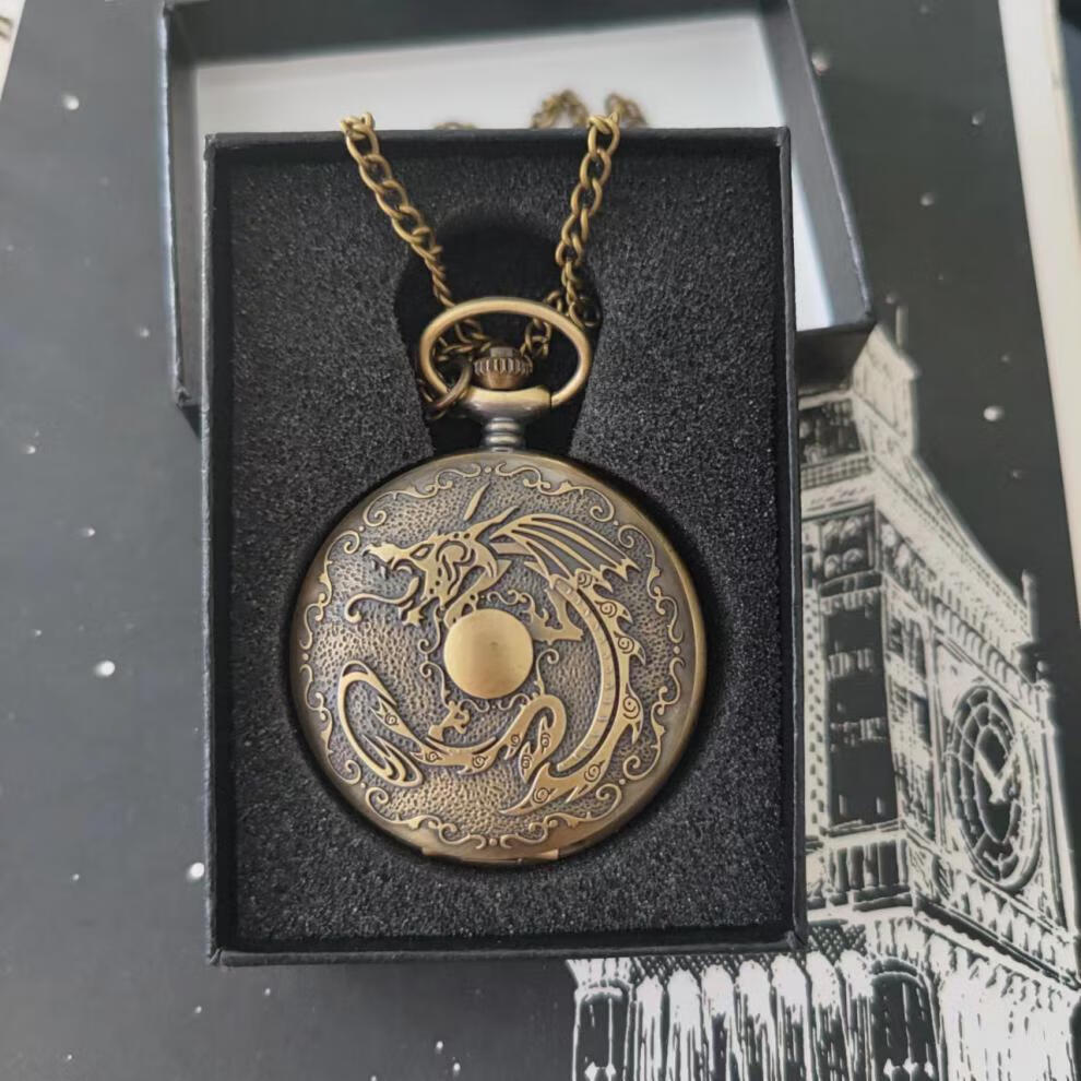 怀表链子 怀表男款复古儿童哈利波特翻盖女孩学生链子吊坠男士电子