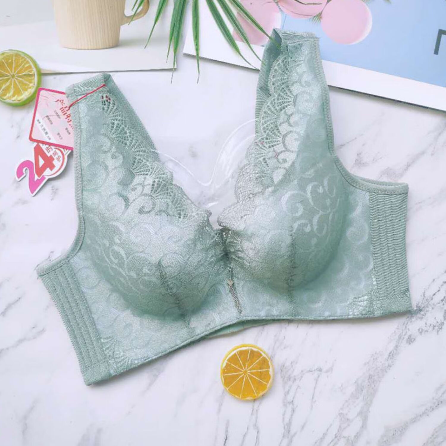 珠密琪文胸内衣2544杯夏薄款收副乳无钢圈聚拢背心式女文胸调整内衣