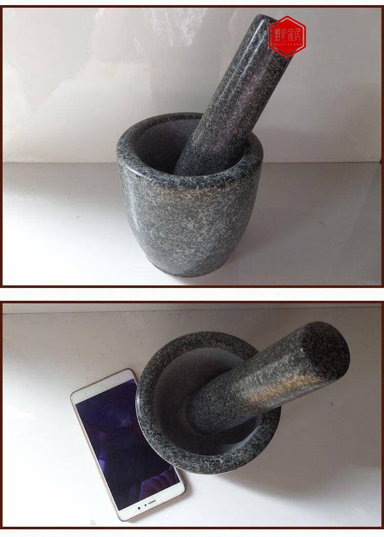食材捣碎罐青石大号石臼捣糍粑捣蒜器擂钵蒜臼子石窝子石头虎年新款