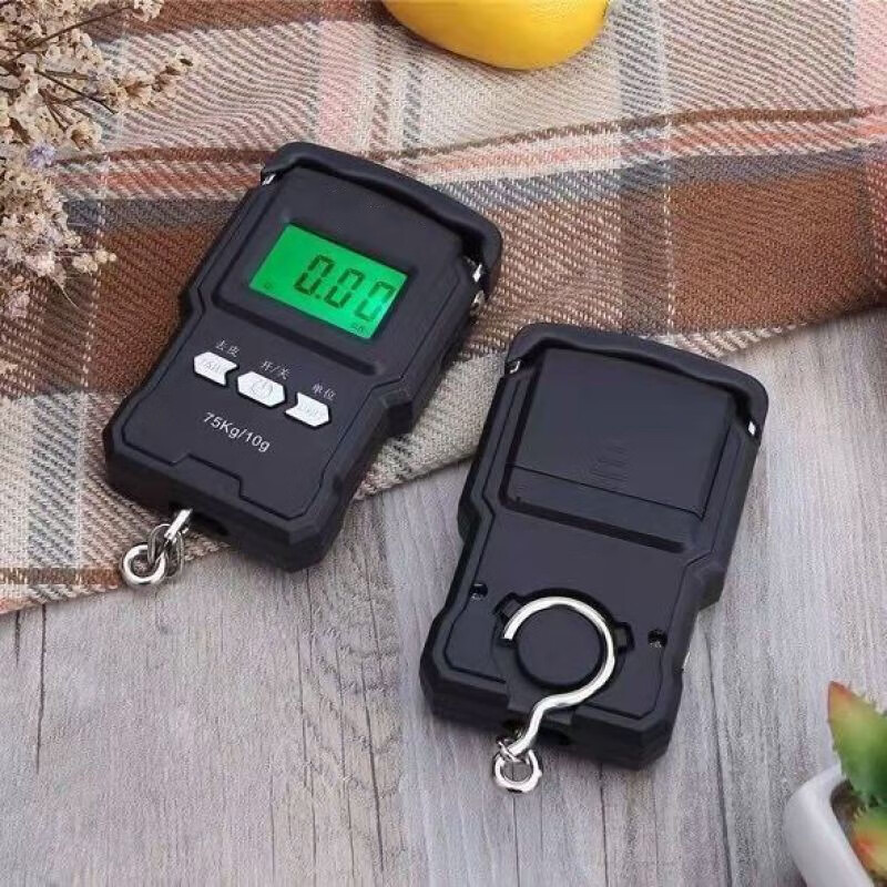高精度手提电子秤75公斤弹簧秤小型便携式迷你行李手拿式买菜手秤