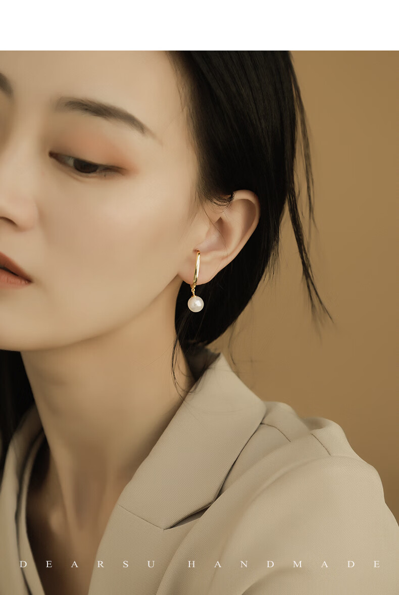 【京选旗舰】无痛挂耳耳饰珍珠耳夹耳环无耳洞耳挂女耳坠气质长短款感