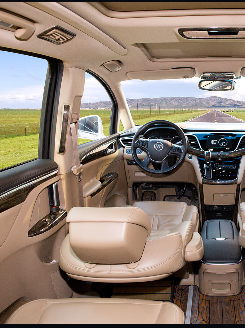 gl8桃木方向盘中控面板玻璃升降陆尊es商务车内饰配件改装饰gl828t