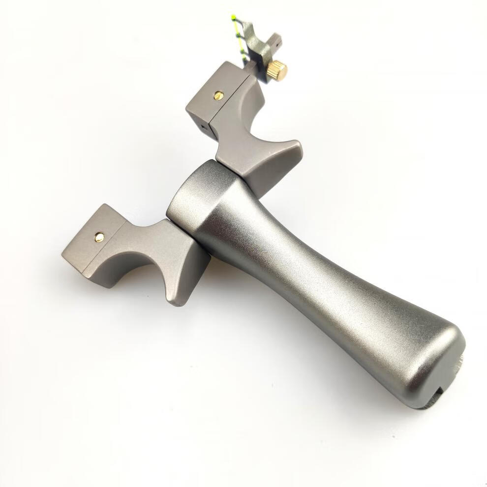 高端户外弹弓成人专业竞技比赛钛合金传奇2020弹弓不锈钢扁皮快压免绑