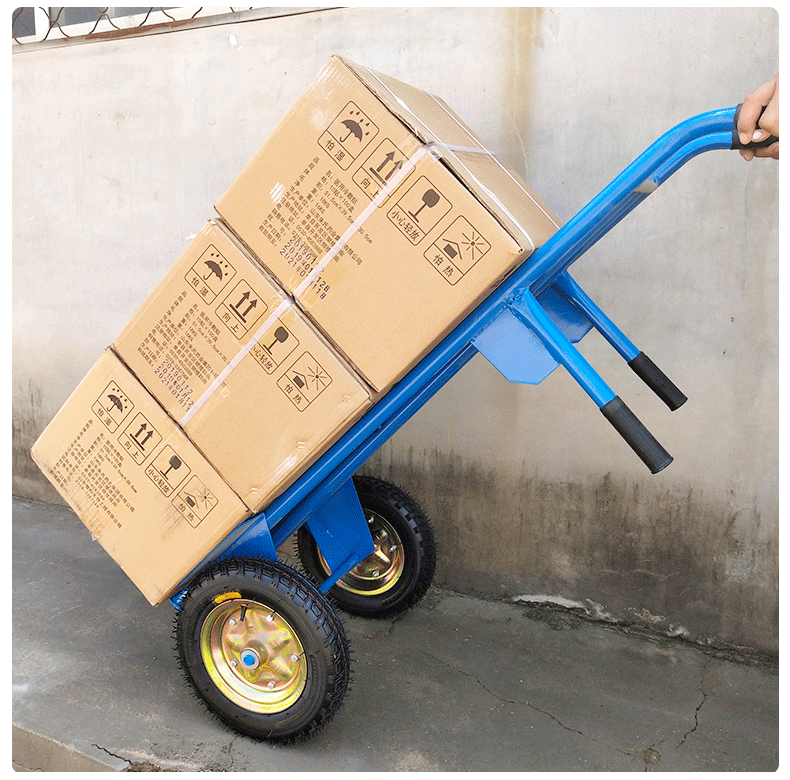 老虎车 加厚两轮手推车货拉货搬运车手拉车小推车拖车重型手拉车载重