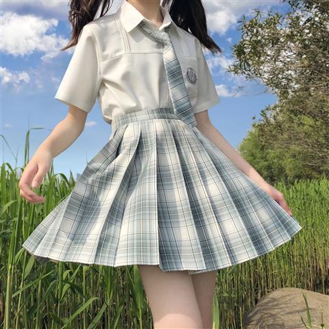 jk制服女百褶裙套装半身裙2020夏季新款裙子樱花布丁日系套装jk制服