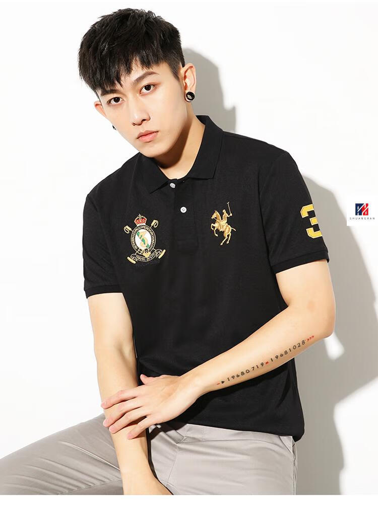 【旗舰精品】 paulo pedro/保罗polo衫男刺绣翻领休闲夏季青年上衣