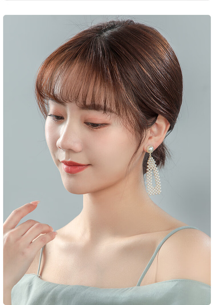 适合短发的耳坠韩国925银针新娘结婚大款夸张耳环珍珠2020年新款超