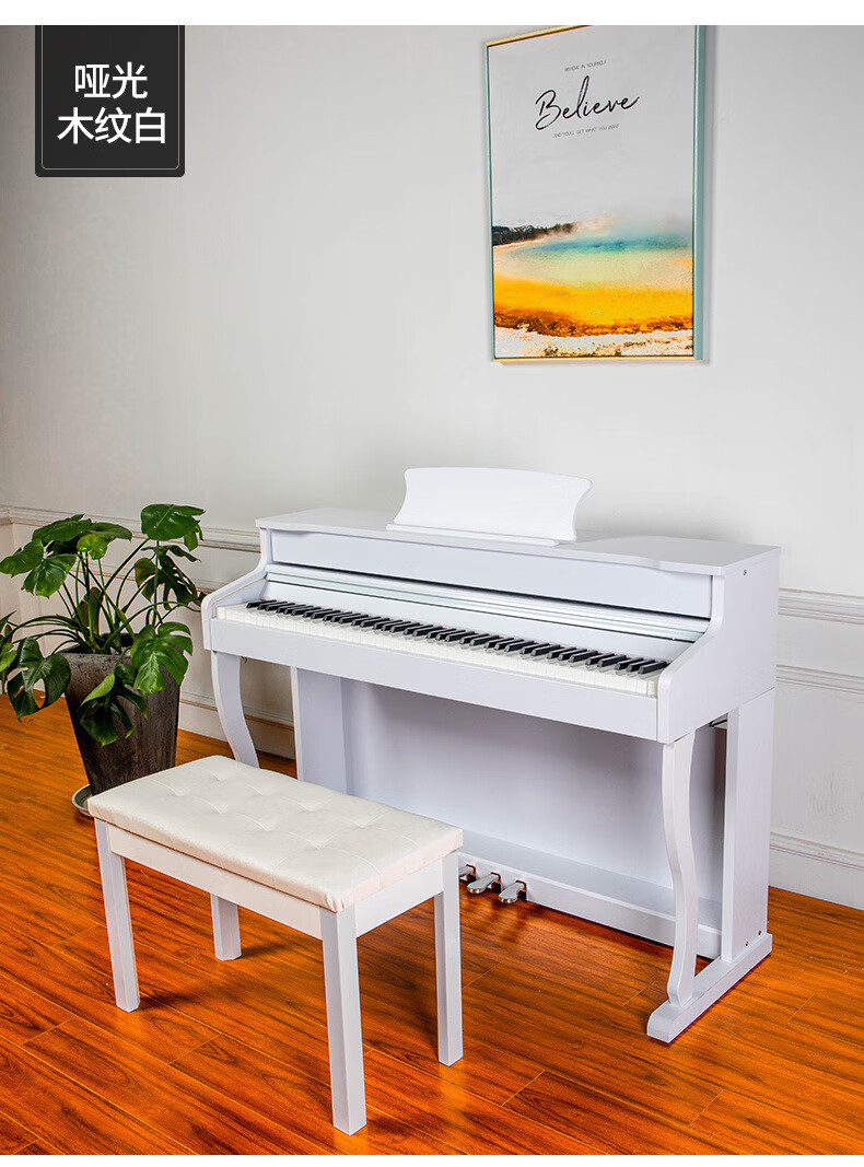 金色年代goldage电钢琴88键儿童女孩成人初学立式重锤教学演奏培训