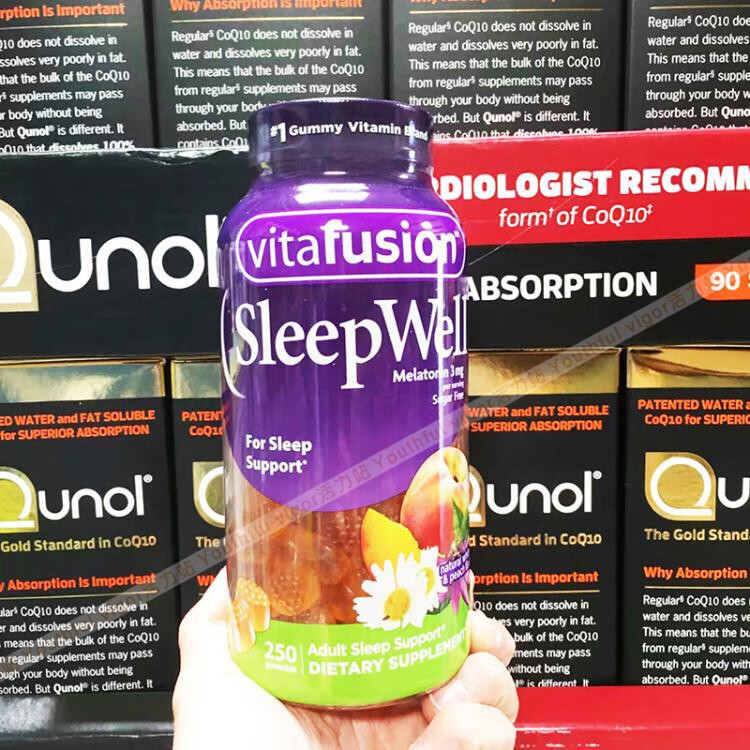 vitafusion sleep well 褪黑素软糖 倒时差促睡眠 250粒 浅紫色【图片