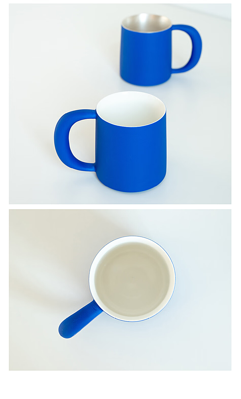 克莱因蓝杯子 16开手工大容量生日礼物男陶瓷克莱因蓝ins风马克杯水杯