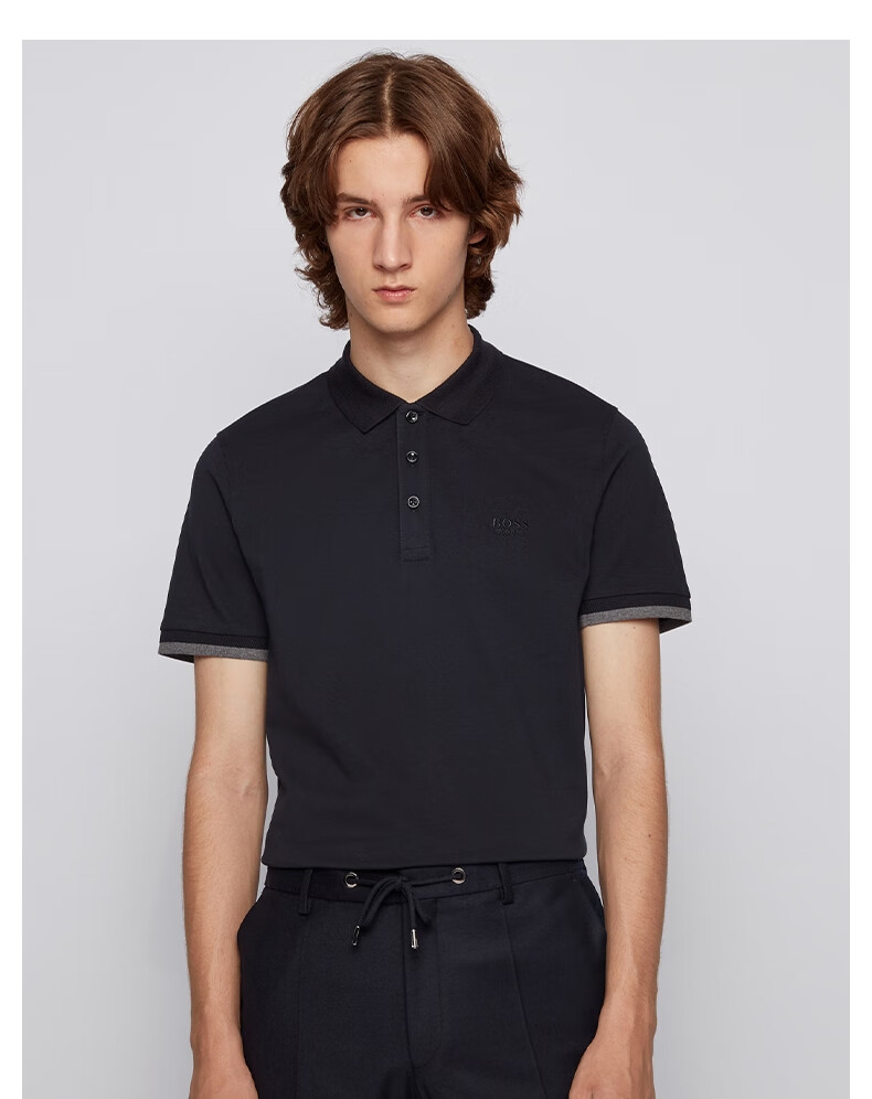 hugo boss雨果博斯男士短袖商务休闲polo衫 100-白色 m