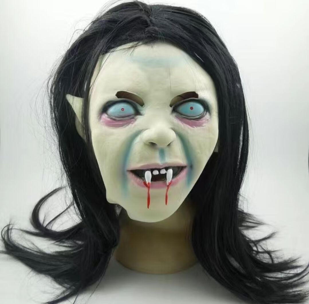 万圣节化妆舞会面具猪八戒面具电锯惊魂带发猪头面具恶