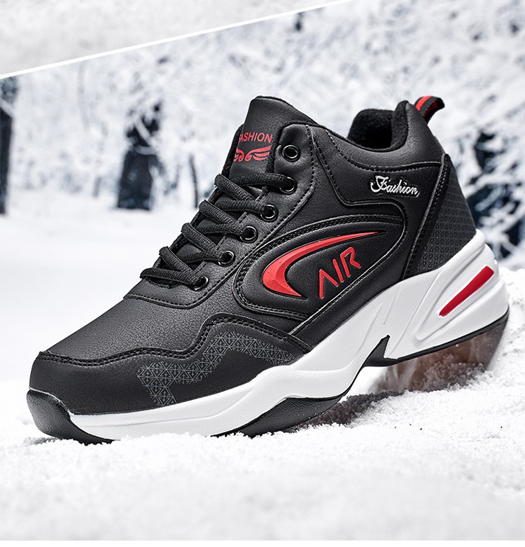 老头棉鞋保温鞋男秋季男士保暖加绒棉鞋跑步冬天运动波鞋旅游中年爸爸