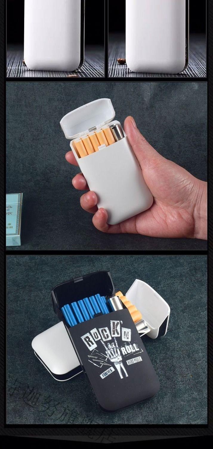 套金属细烟粗烟20支男女士便携自动弹盖烟壳 supreme烟盒 火机【图片