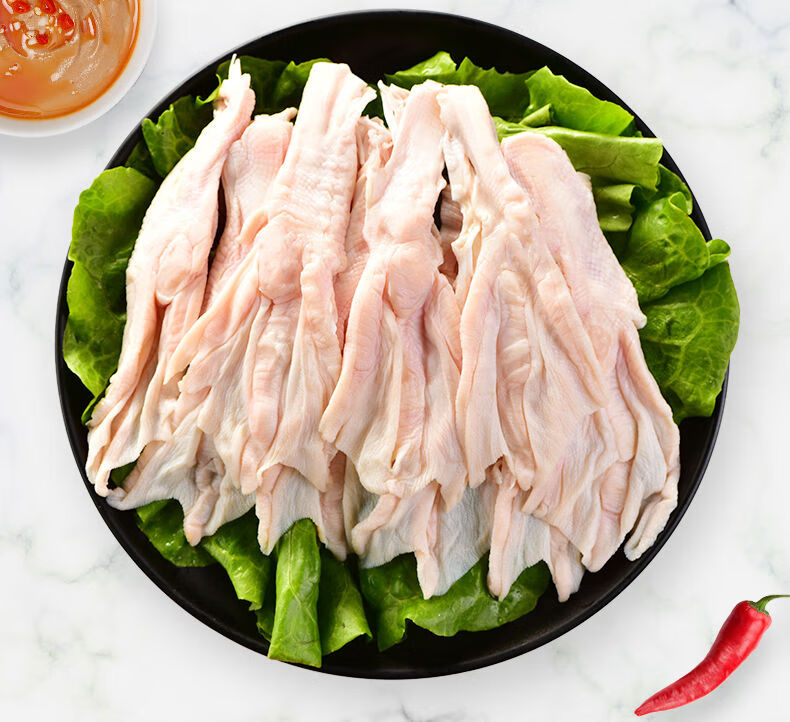 无骨鸭掌脱骨500g去骨鸭爪冷冻食品批发鸭脚火锅食材配菜烧烤 无骨