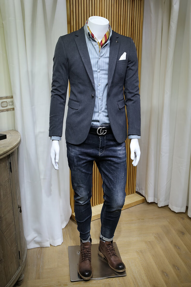 西服 精品韩版绅士商务休闲单西男士西装男外套修身帅气西服男正装