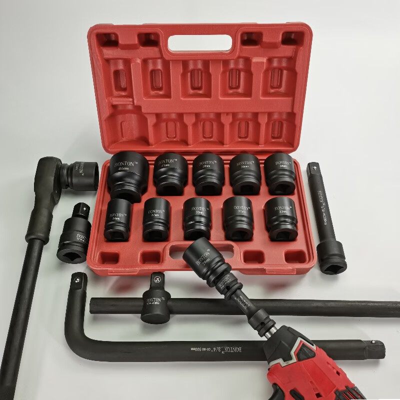 重型套筒头电动气修电动扳手套装六角轮胎短套筒30 36 16mm重型56高