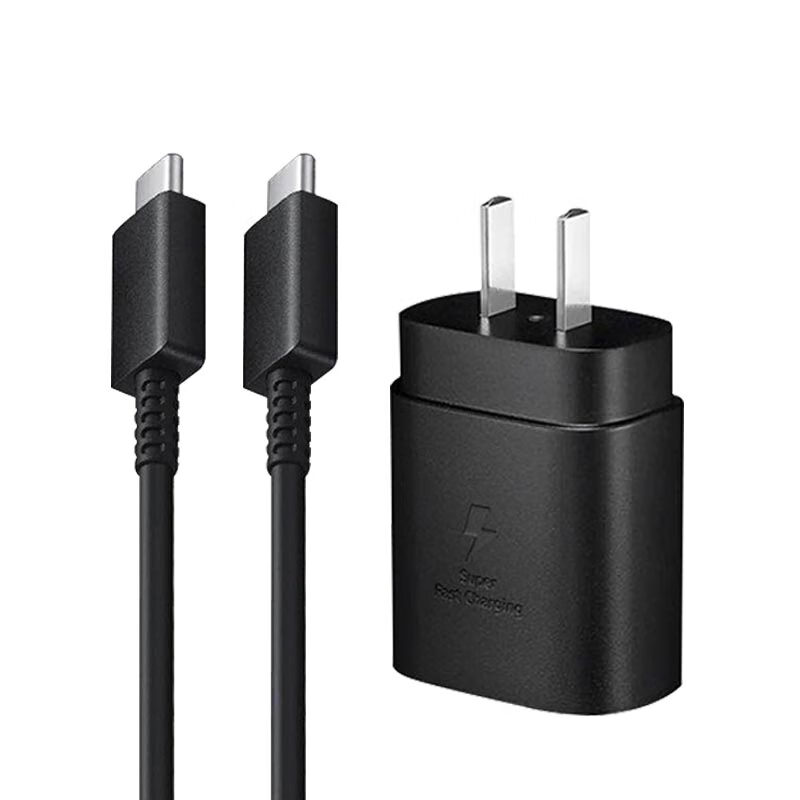 三星samsung适用s20充电器note20note105g手机25w充电头双ty黑色25w