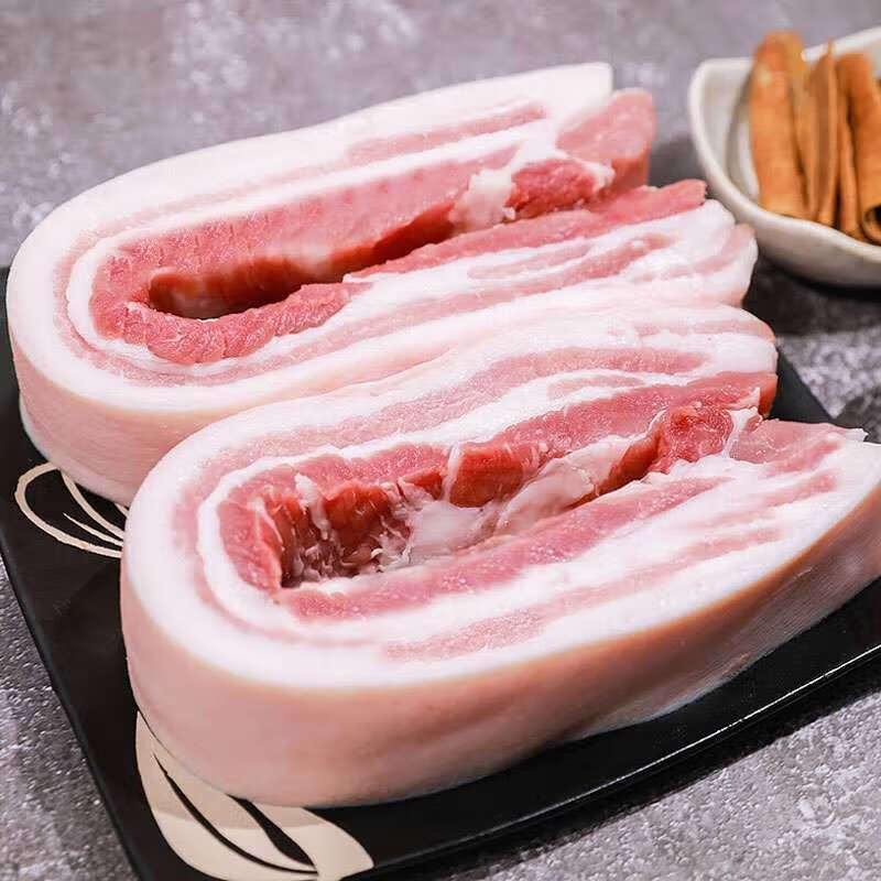 新鲜五花肉带皮五花肉土猪肉精品五花肉去皮前腿肉后腿肉 三斤猪大骨