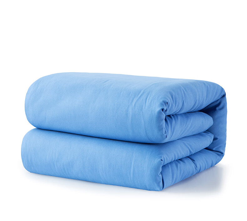 圣茂单位宿舍纯棉蓝色三件套学生宿舍天蓝色单人床被罩上下铺床上用品