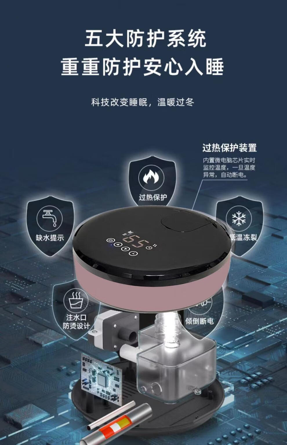 2022新品环鼎水暖床垫水暖毯电热毯电褥子单双人水循环无辐射智能恒温