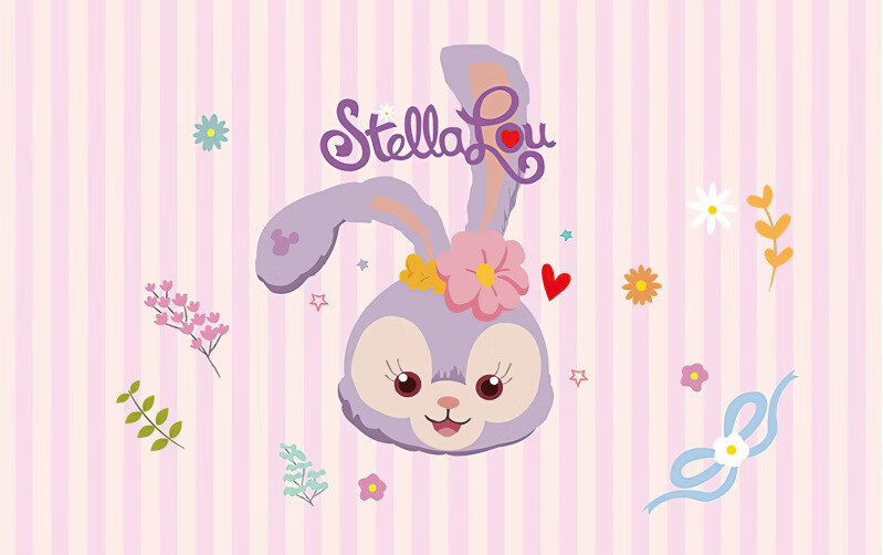 迪士尼星黛露四件套儿童纯棉女孩全棉床上床品迪士尼卡通被套紫色兔子