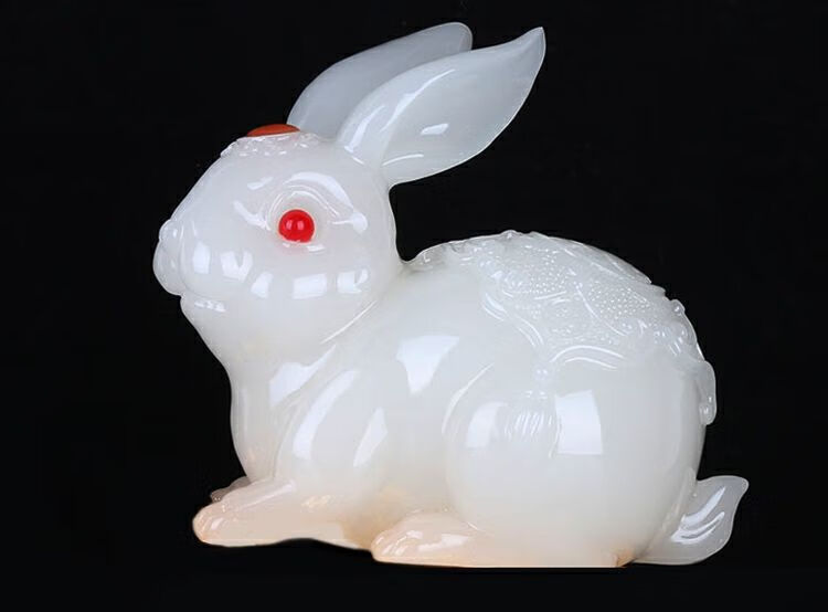 工厂现发工艺品玉兔摆件生肖兔子创意饰品结婚礼品小白兔白玉兔子摆件