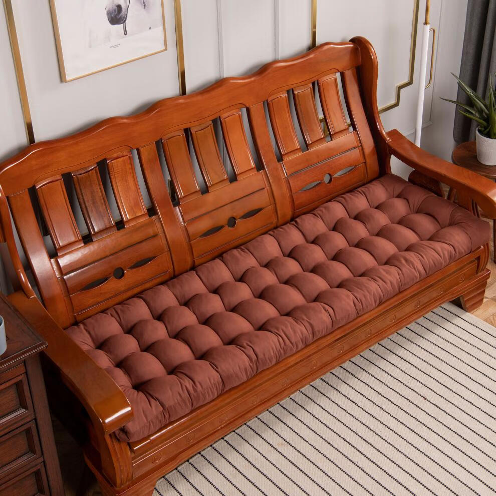 老式沙发靠垫一体老款实木沙发坐垫木头靠垫一体老式冬天款木制新中式