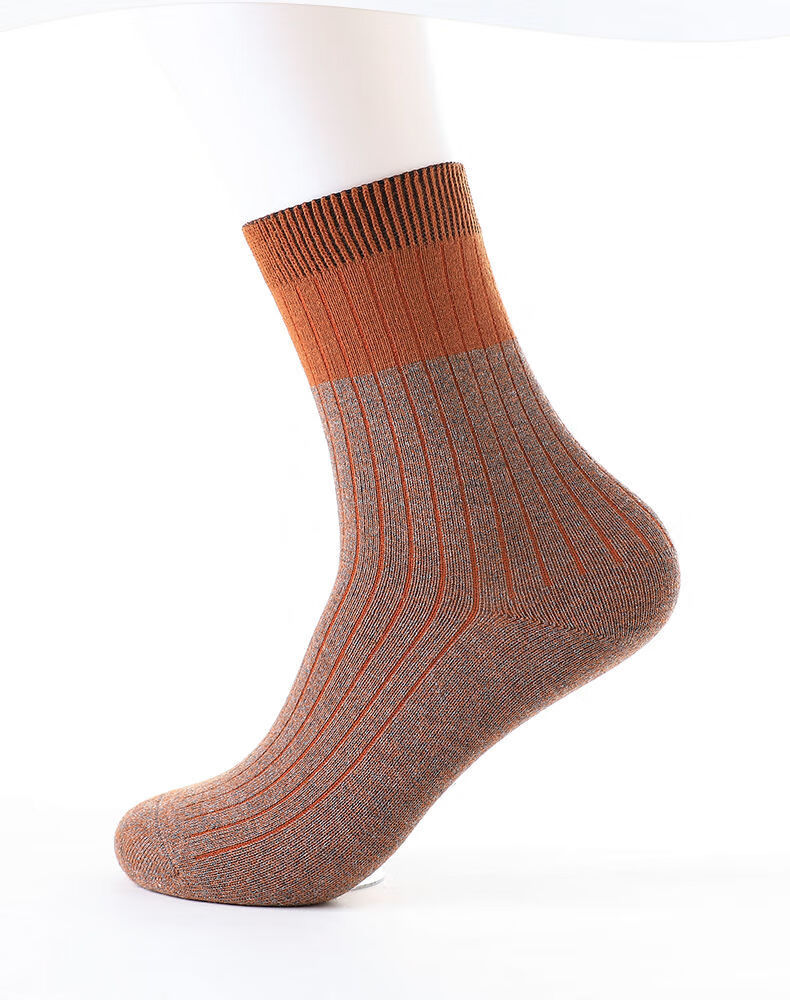 妈妈棉袜中老年人常规老人中筒袜子女士保暖拼色松口吸汗袜奶奶袜 2