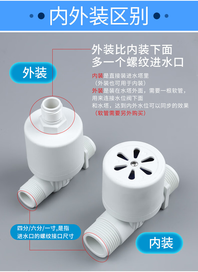 水塔水箱浮球阀开关水位全自动止水补水控制器水满自停阀上水自动6分内装 上进水 图片价格品牌报价 京东