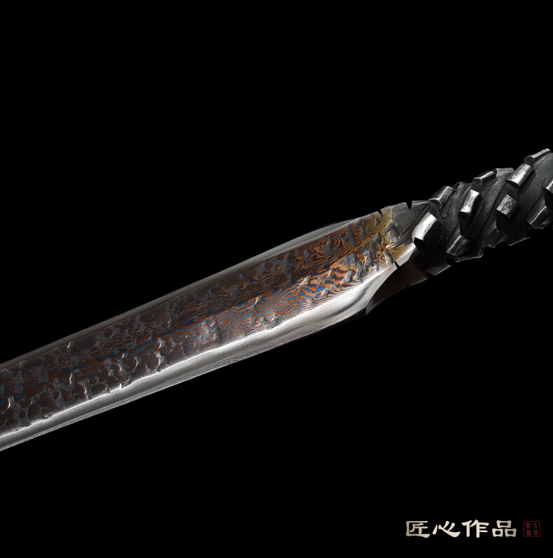 龙泉古越剑铺破冰剑旋焊纹花纹钢一体钢扭转柄宝剑冷未开刃冰刃剑诸刃