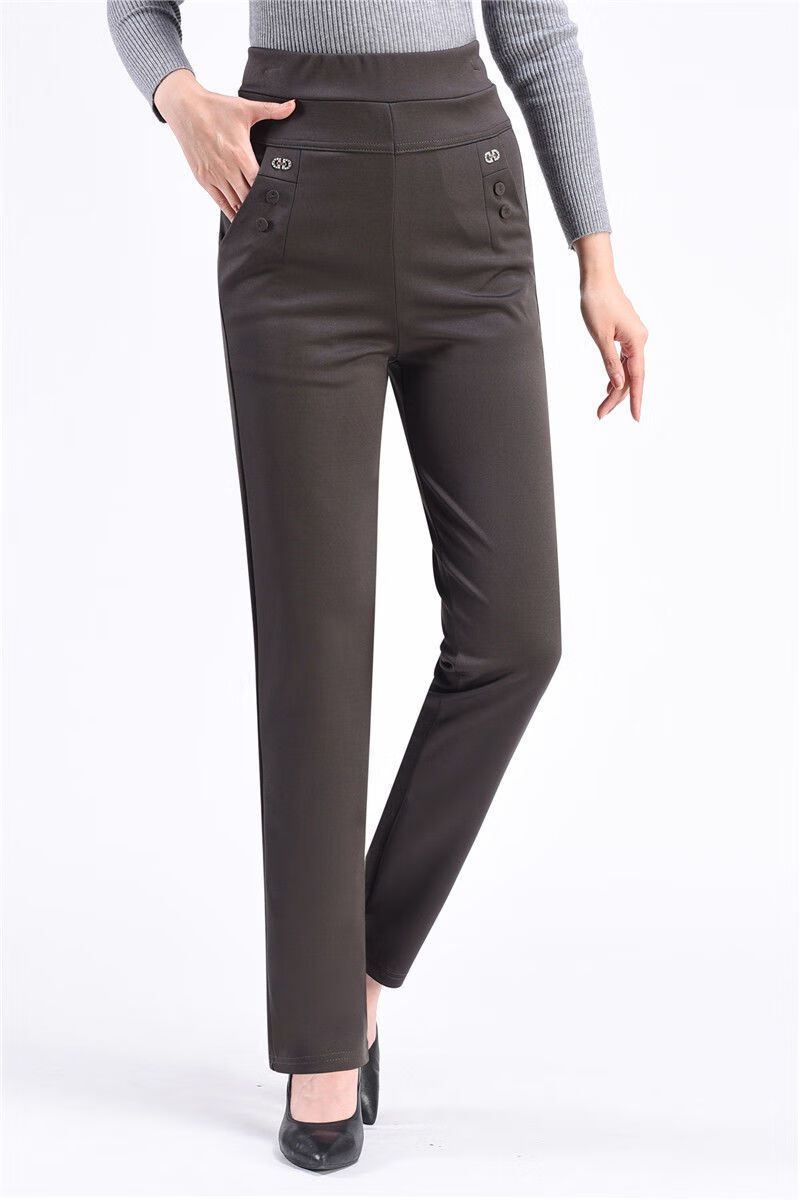 中老年人妈妈裤子女春秋新款休闲裤宽松直筒女士长裤秋冬中年女裤